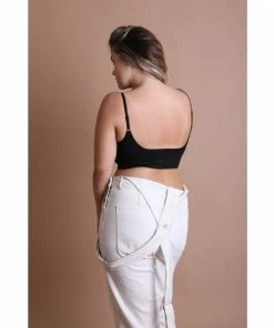 Leto Accessories Black Low Back Seamless Bralette Clothing, Accessories & Mens