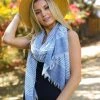 Leto Accessories Lightweight Woven Striped Scarf