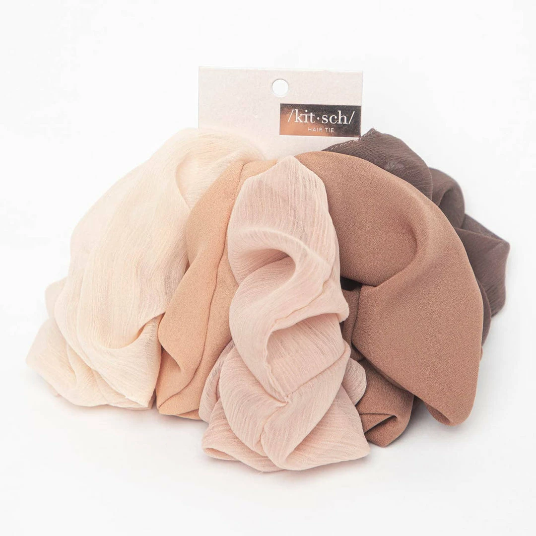 Coupon ๐งจ KITSCH Crepe Scrunchies 5pc - Terra Cotta Hair ๐ 1 KITSCH Crepe Scrunchies 5pc - Terra Cotta Hair