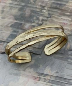 Anju Jewelry Clothing, Accessories & Mens Gold Plated Adjustable Cuff Bracelet