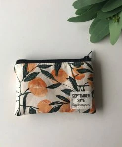 September Skye Bags & Accessories Clothing, Accessories & Mens Mini Coin Purse In Peach Print