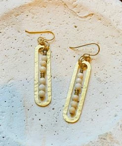 Darby Drake Jewelry & Design Oblong Oval & Stones Bar Earrings Clothing, Accessories & Mens