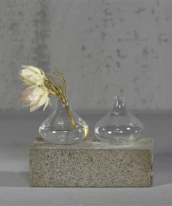 HomArt Gwen Vase, Glass - Squat