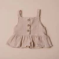 Babe Basics Baby & Pets Beige Ruffle Baby Tank