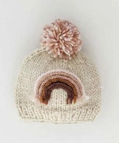 Huggalugs Mauve Rainbow Knit Beanie Hat Clothing, Accessories & Mens