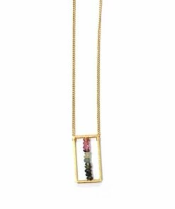 The Didi Jewelry Project Clothing, Accessories & Mens Tourmaline Rectangle Necklace