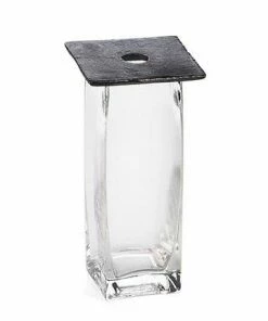 Willow Group Square Glass Vase With Cast Iron Lid Vases