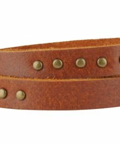 Most Wanted USA Clothing, Accessories & Mens Simple Studded Double Wrap Leather Bracelet