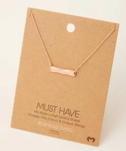 New 🔥 Fame Accessories Bar Pendant Necklace 🔥 5 Fame Accessories Bar Pendant Necklace