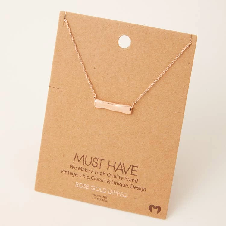 New 🔥 Fame Accessories Bar Pendant Necklace 🔥 3 Fame Accessories Bar Pendant Necklace