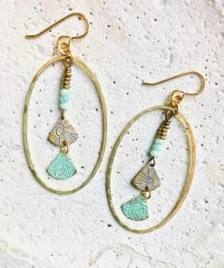 Darby Drake Jewelry & Design Oval & Fan Earrings Clothing, Accessories & Mens