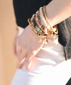 Leto Accessories Clothing, Accessories & Mens Skinny Bead Boho Charm Stack Bracelets