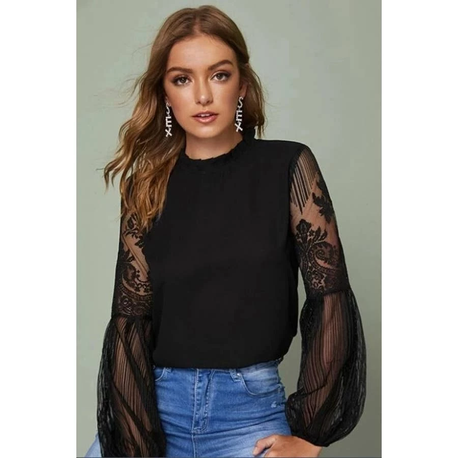 Budget 🥰 Ironsupersponge 👩 Women Sweet Lace Splicing Long Sleeve Blouse Clothing, Accessories & Mens 😉 1 Ironsupersponge Women Sweet Lace Splicing Long Sleeve Blouse Clothing, Accessories & Mens