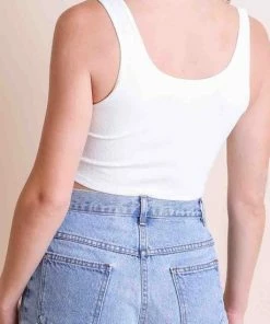 Leto Accessories Ivory Ribbed Hook Eye Brami Clothing, Accessories & Mens