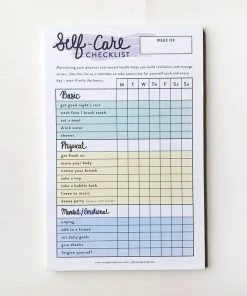 Steel Petal Press Stationery Self Care Checklist Tracker