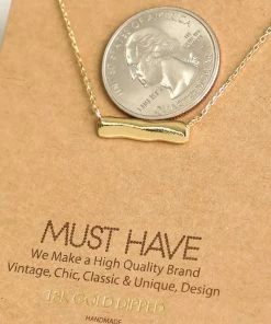 Fame Accessories Bar Pendant Necklace