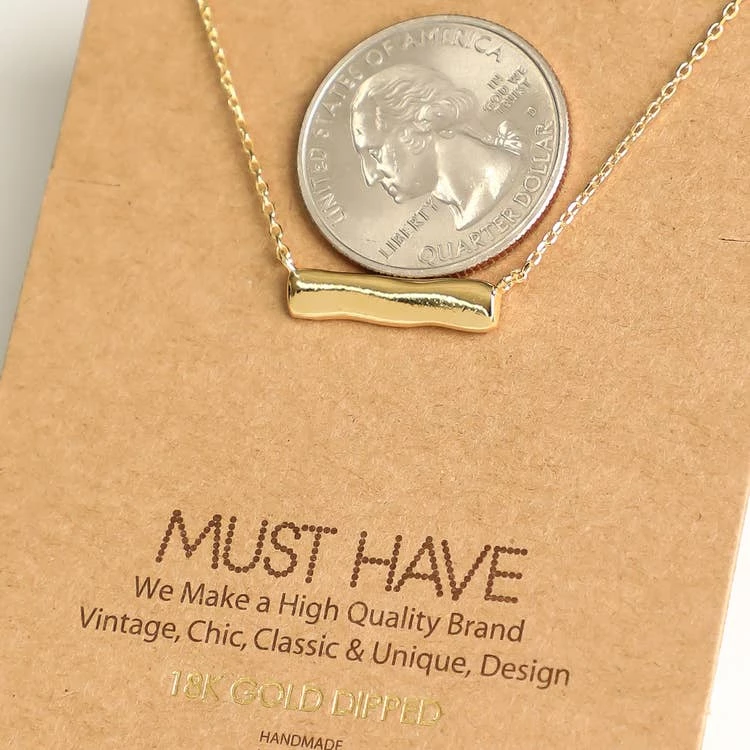 New 🔥 Fame Accessories Bar Pendant Necklace 🔥 2 Fame Accessories Bar Pendant Necklace