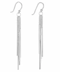 Tiger Mountain Jewelry Met Gala Sterling Silver Chain & Bar Earrings Clothing, Accessories & Mens
