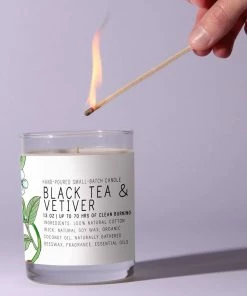 Just Bee Cosmetics Home Goods Black Tea Vetiver Candles