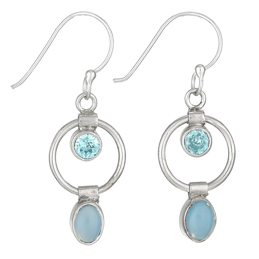 Wholesale ๐ Tiger Mountain Jewelry Clothing, Accessories & Mens Blue Beauty Chalcedony And Topaz Sterling Silver Earrings ๐ 1 Tiger Mountain Jewelry Clothing, Accessories & Mens Blue Beauty Chalcedony And Topaz Sterling Silver Earrings