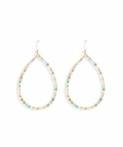 Splendid Iris Clothing, Accessories & Mens Gold & Crystal Teardrop Earrings