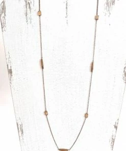 Panache Accessories Long Gold Stud Necklace