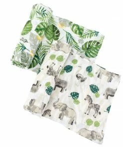Bebe Au Lait Jungle + Rainforest Classic Muslin Swaddle Blanket