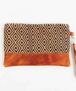 Altiplano Clothing, Accessories & Mens Diamond Brocade And Leather Wristlet