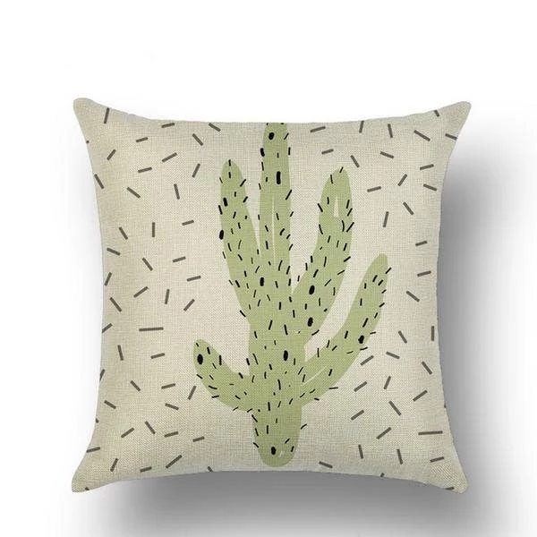 Deals 🔥 Freeship Wholesale Green Desert Cactus Linen Pillow Case Pillows ✔️ 1 Freeship Wholesale Green Desert Cactus Linen Pillow Case Pillows