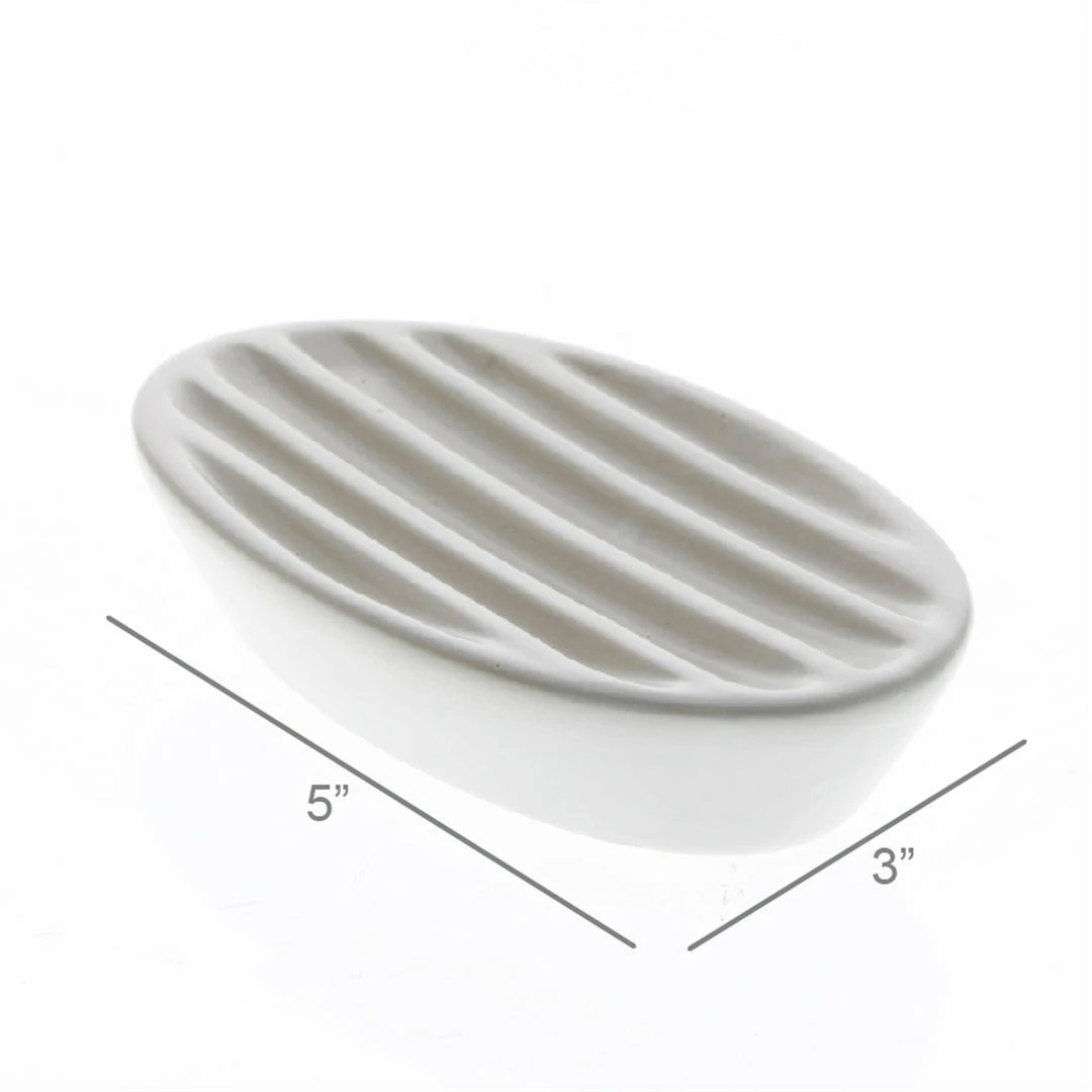 Coupon ✔️ HomArt Matte White Ceramic Soap Dish 🥰 3 HomArt Matte White Ceramic Soap Dish