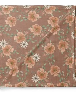 Mini Wander, LLC Peony Blooms Muslin Swaddle Baby Blanket