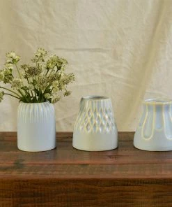 HomArt Matte Blue Margot Stripe Vase Home Goods