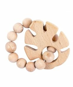 Bebe Au Lait Baby & Pets Tropical Leaf Natural Wooden Teether