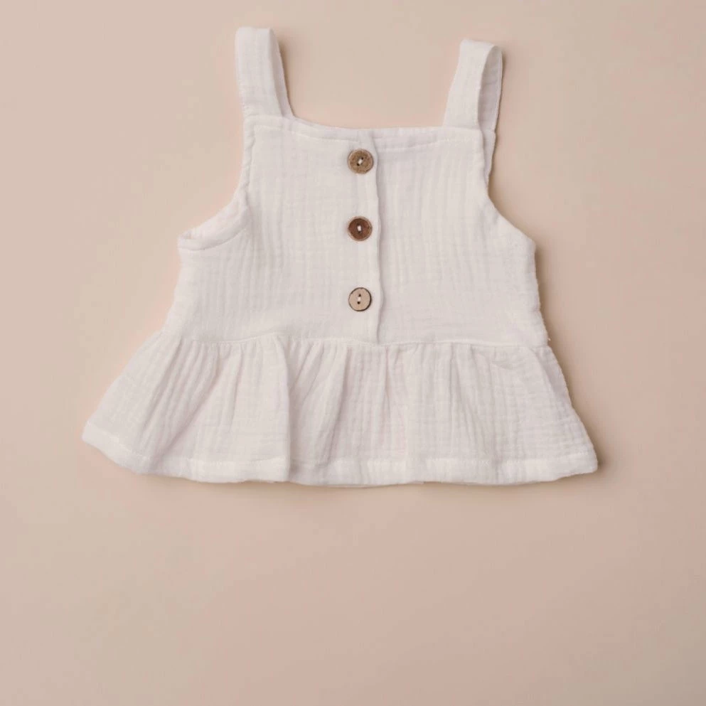 Wholesale ๐ Babe Basics Baby & Pets White Ruffle Baby Tank ๐งจ 1 Babe Basics Baby & Pets White Ruffle Baby Tank