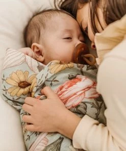 Mini Scout, LLC Sea Foam Garden Floral Swaddle