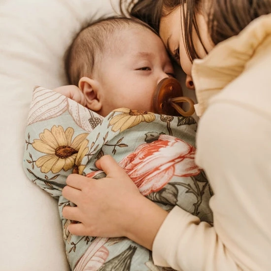 Cheap ❤️ Mini Scout, LLC Sea Foam Garden Floral Swaddle 😀 2 Mini Scout, LLC Sea Foam Garden Floral Swaddle