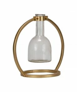 Foreside Home & Garden Capstone Brass Bud Vase Vases