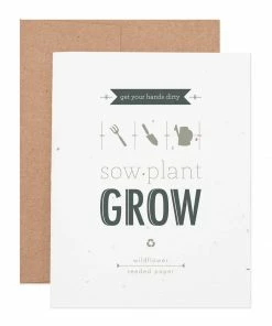 Ruff House Print Shop Sow Plant Grow Every Day Box Of 6 Seeded Plantable Cards