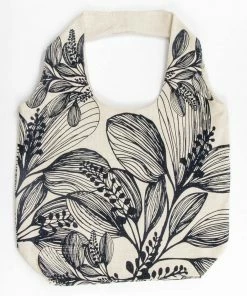 Apple Green Duck Slub Cotton Foliage Shopper Bag Clothing, Accessories & Mens