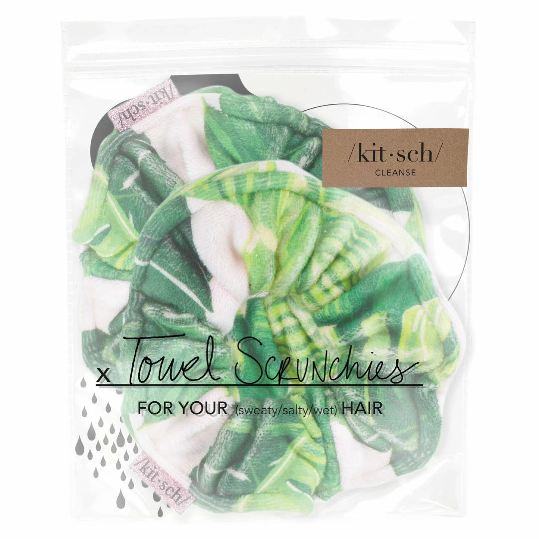Deals ✨ KITSCH Microfiber Towel Scrunchies - Palm Print Bath & Body 💯 1 KITSCH Microfiber Towel Scrunchies - Palm Print Bath & Body