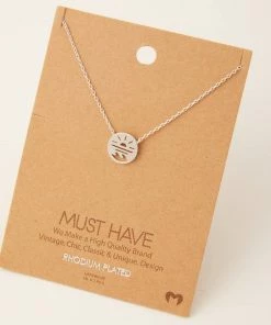 Fame Accessories Clothing, Accessories & Mens Sunset Circle Disc Charm Necklace