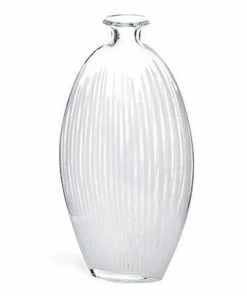 Willow Group Flat Oval Glass Vase Whitestr