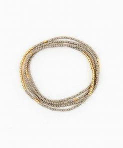 Altiplano Gold Bead Stretch Necklace Wrap Bracelet Clothing, Accessories & Mens