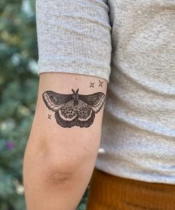 NatureTats Bath & Body Night Moth Temporary Tattoo