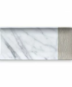 TarHong Mixed Material Carrara & French Oak Platter 17.8" X 7.5"