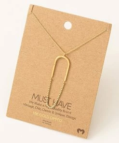Fame Accessories Clothing, Accessories & Mens Dainty Oval Ring Chain Charm Necklace
