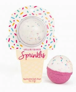 Cait + Co Life Is Better With Sprinkles Ice Cream Clamshell Bath Bomb Bath & Body
