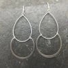 Elizabeth Jewelry Silver Double Hoop Earring