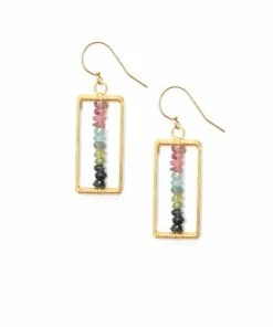 The Didi Jewelry Project Clothing, Accessories & Mens Tourmaline Rectangle Earrings
