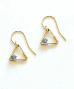 The Didi Jewelry Project Clothing, Accessories & Mens Small Triangle Earrings Lolite